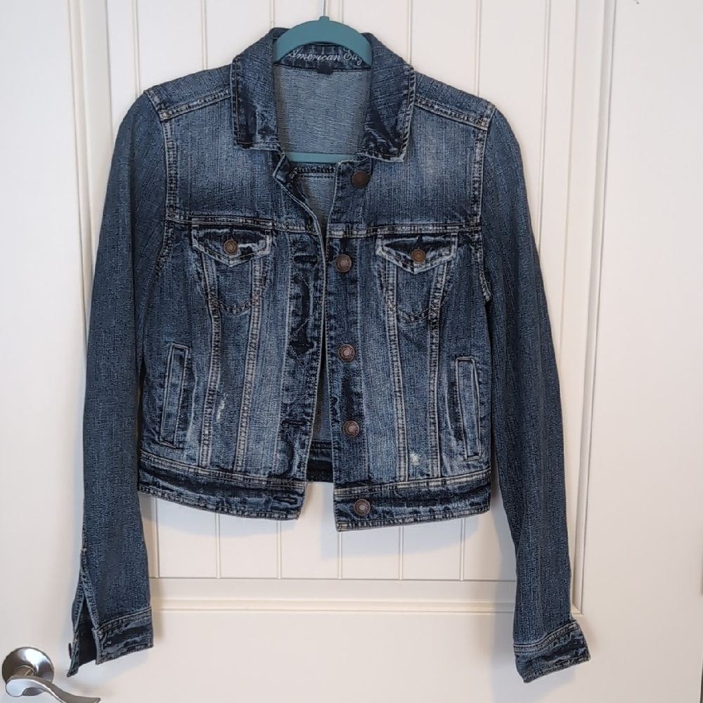 American Eagle Outfitters Dark Blue Jean Jacket
